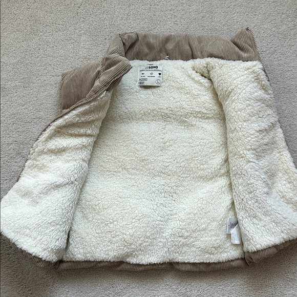 NWT Women’s Ci Sono Tan Corduroy Vest Size L - Picture 6 of 8